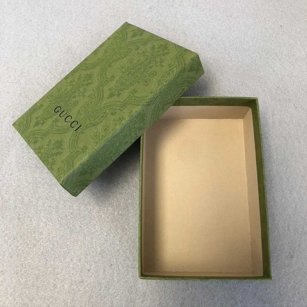 Authentic Gucci Gift Box Green Empty Storage Rectangle Small 5.5x4x2